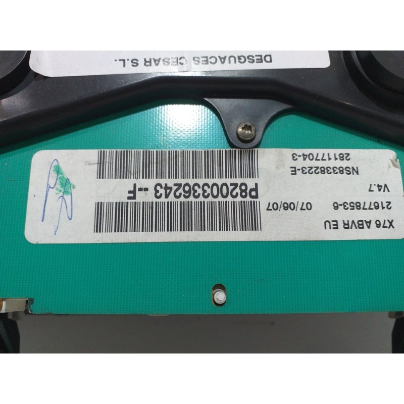 CUADRO INSTRUMENTOS 8200336243F  - imagen 3