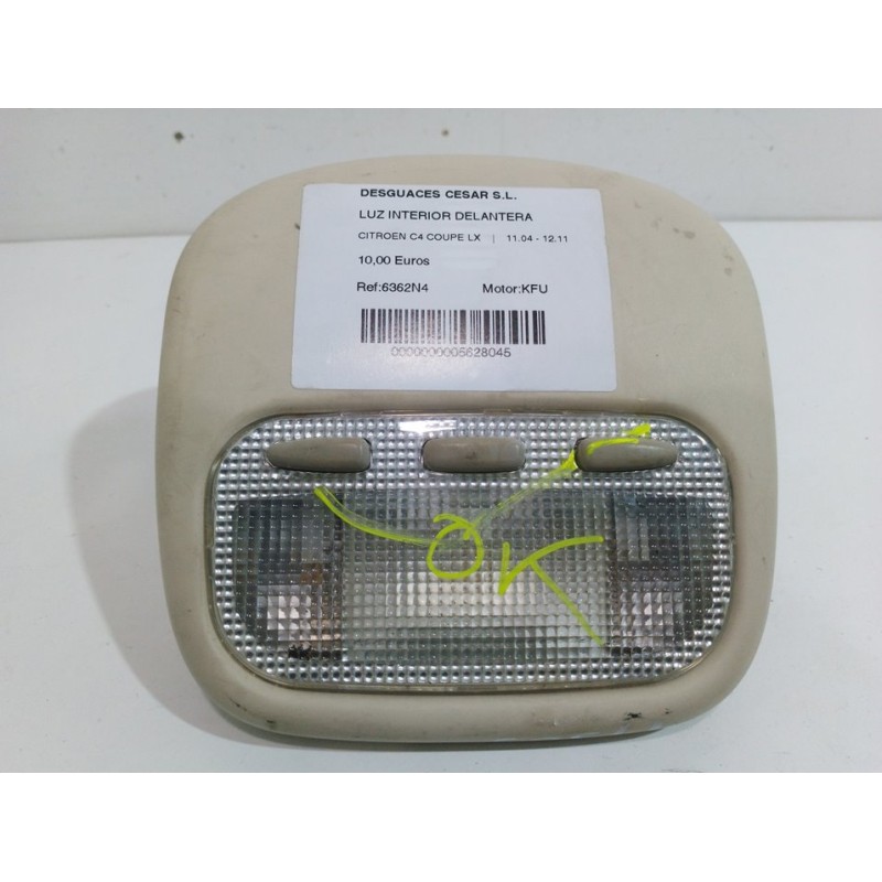 LUZ INTERIOR DELANTERA 6362N4  - imagen 1
