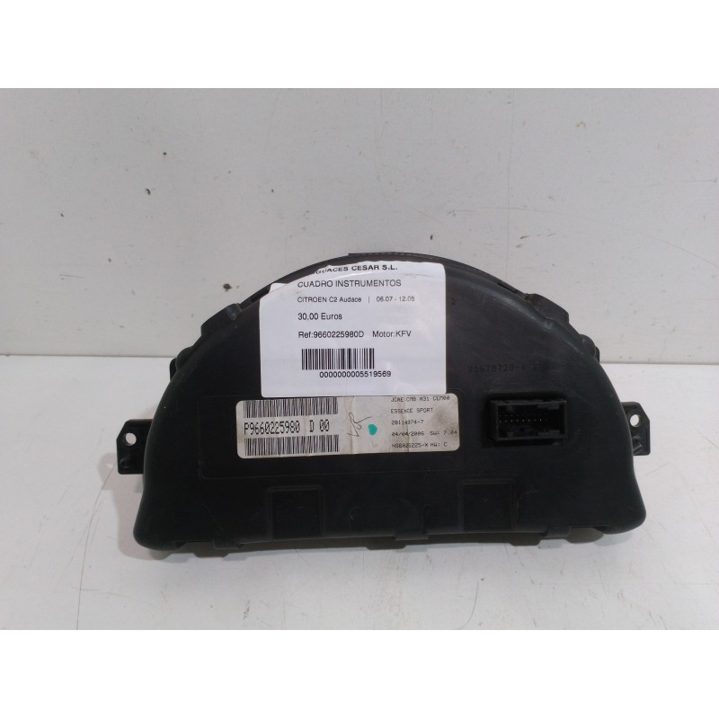 CUADRO INSTRUMENTOS 9660225980D  - imagen 3