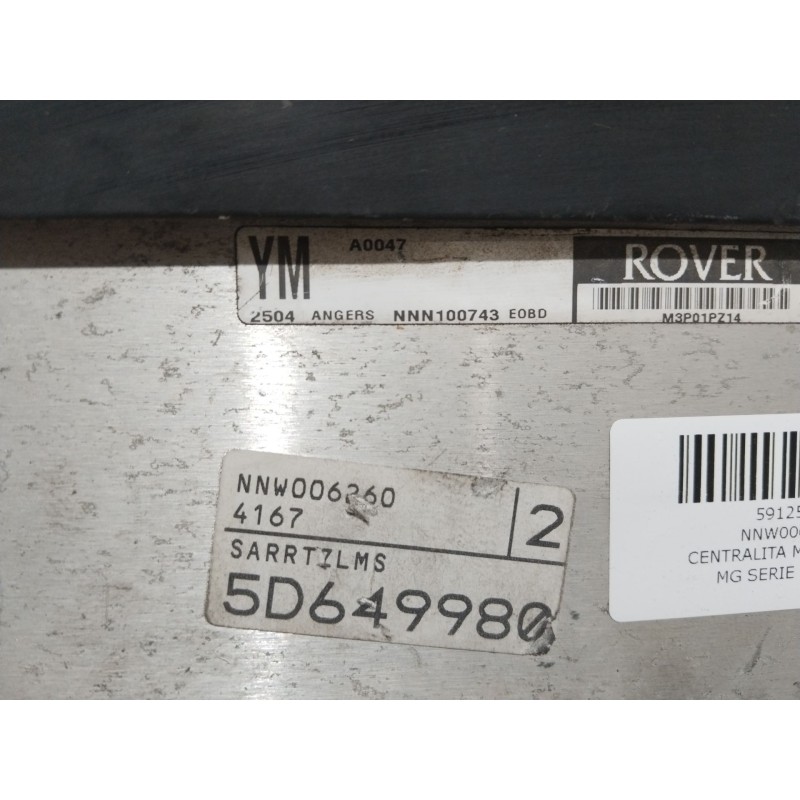 CENTRALITA MOTOR UCE NNW006330 M3P01F0GM - imagen 4