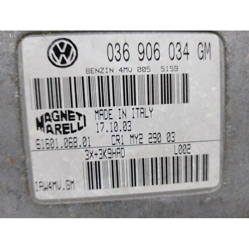 CENTRALITA MOTOR UCE 036906034GM 6160106801 IAW4MVGM - imagen 3