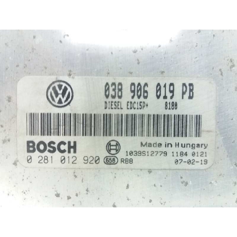 CENTRALITA MOTOR UCE 038906019PB 0281012920  - imagen 2