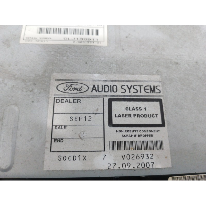 SISTEMA AUDIO / RADIO CD 7M5T18C939JE  - imagen 4