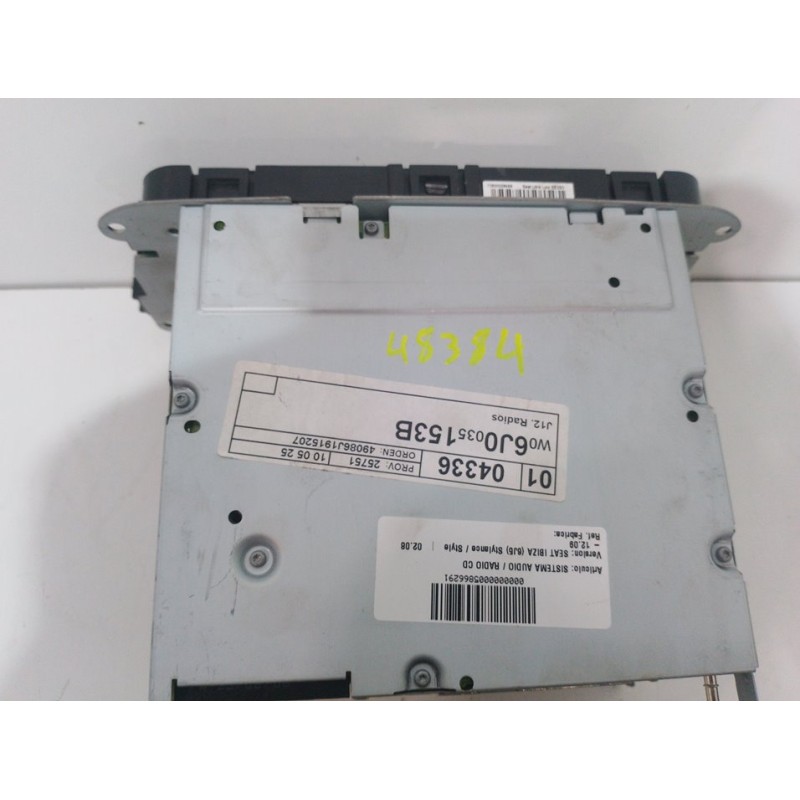 SISTEMA AUDIO / RADIO CD 6J0035153B 72600008469 - imagen 3