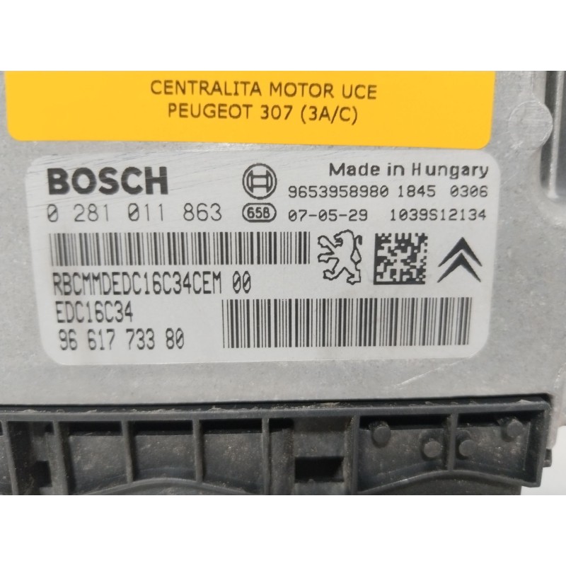 CENTRALITA MOTOR UCE 0281011863  - imagen 4