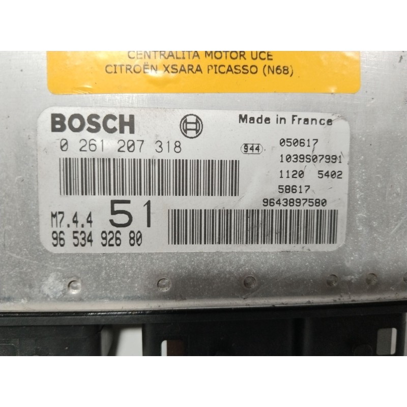 CENTRALITA MOTOR UCE 0261207318  - imagen 4