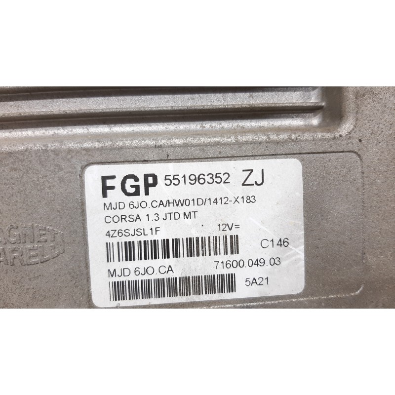 CENTRALITA MOTOR UCE 55196352ZJ  - imagen 2