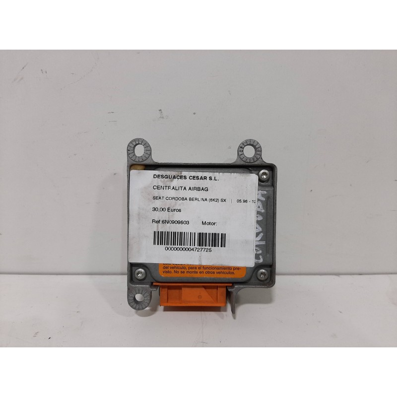 CENTRALITA AIRBAG 6N0909603 5WK4137  - imagen 3