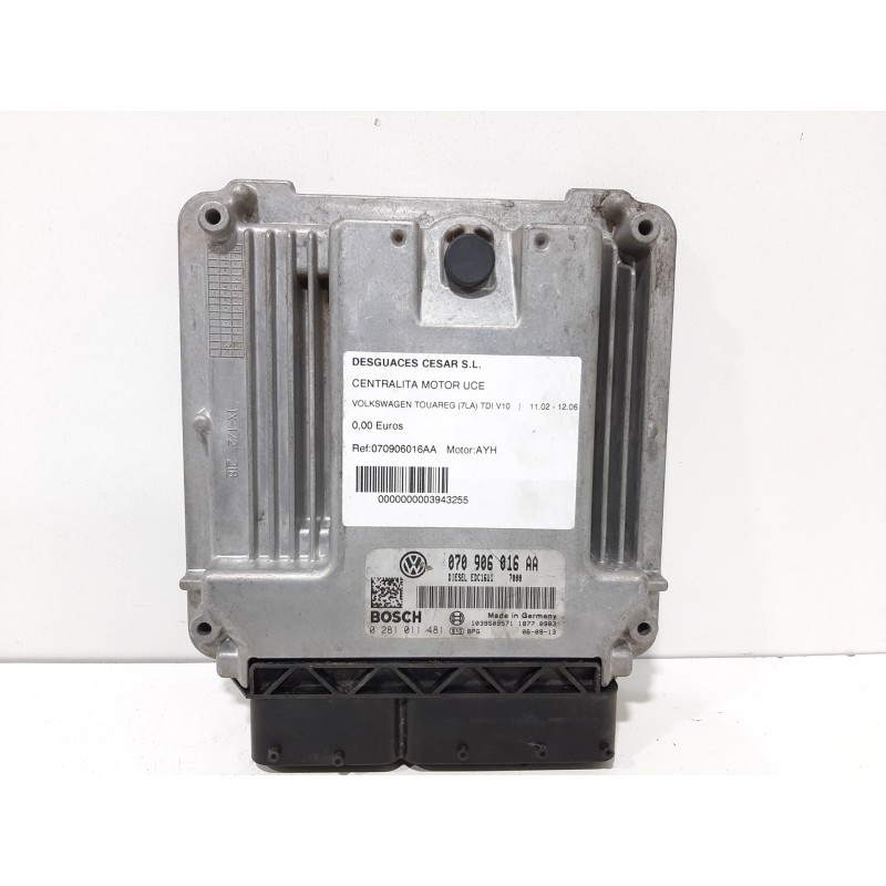 CENTRALITA MOTOR UCE 070906016AA 0281011481  - imagen 2