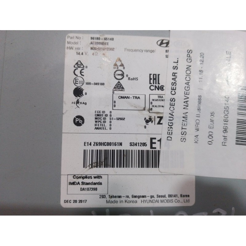 SISTEMA NAVEGACION GPS 96180G5140  - imagen 4