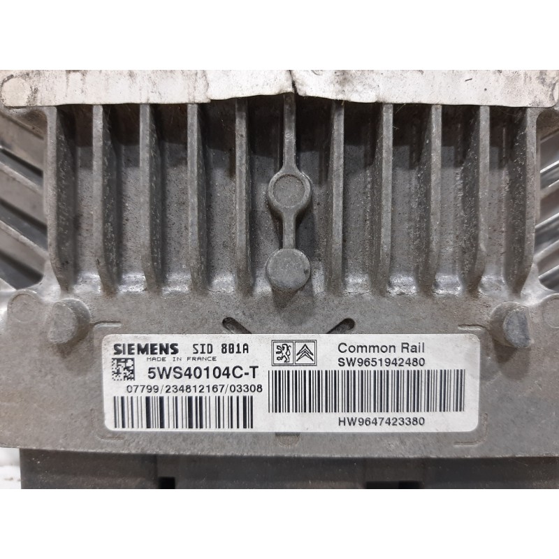 CENTRALITA MOTOR UCE 5WS40104CT SW9651942480 HW9647423380 - imagen 3