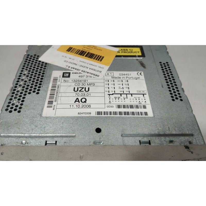 SISTEMA AUDIO / RADIO CD 13254191  - imagen 4