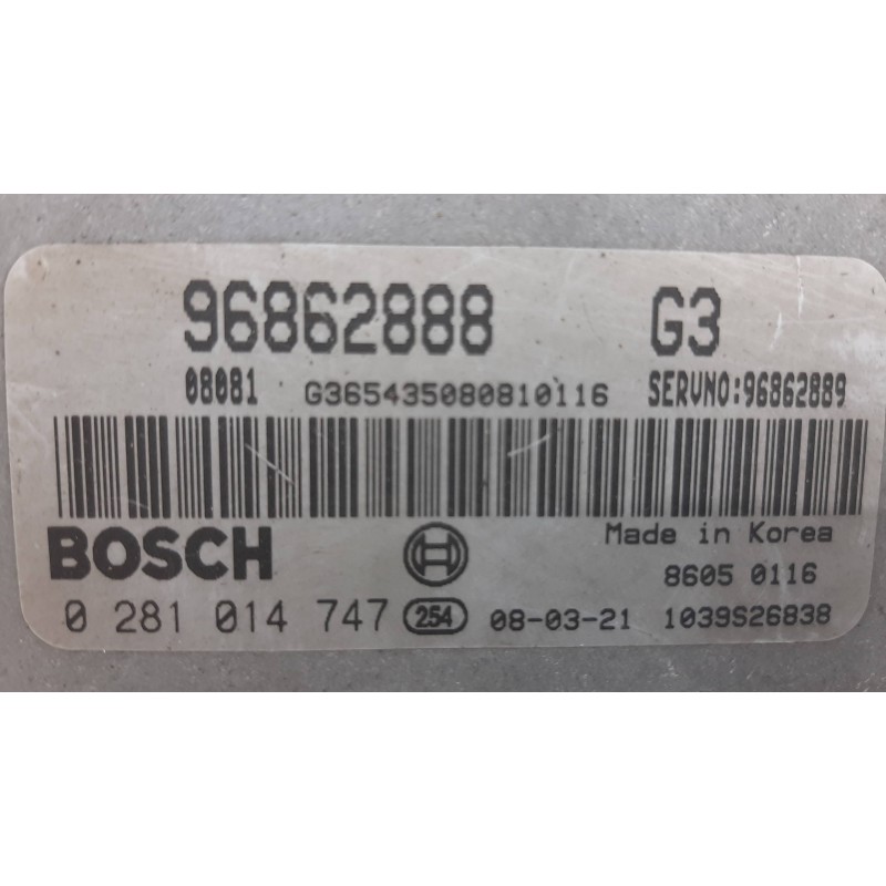 CENTRALITA MOTOR UCE 0281014747  - imagen 2
