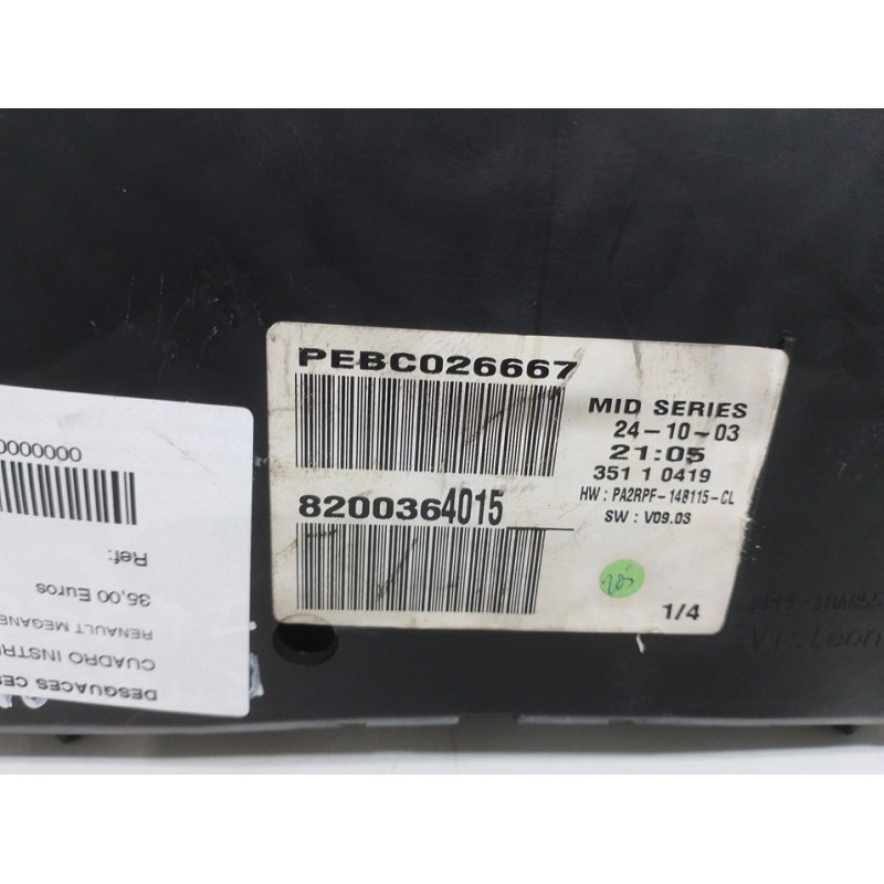 CUADRO INSTRUMENTOS PEBC026667  - imagen 2