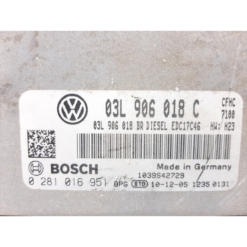 CENTRALITA MOTOR UCE 03L906018C 0281016951  - imagen 3