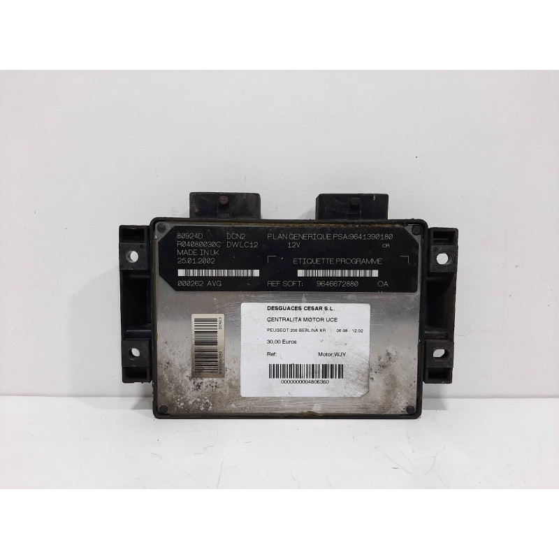 CENTRALITA MOTOR UCE 9646672880  - imagen 1