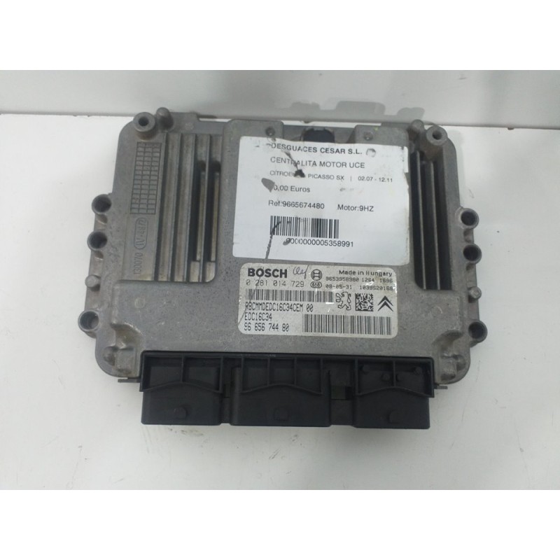 CENTRALITA MOTOR UCE 9665674480 0281014729  - imagen 3