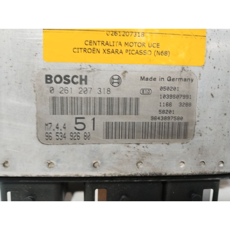 CENTRALITA MOTOR UCE 0261207318  - imagen 3