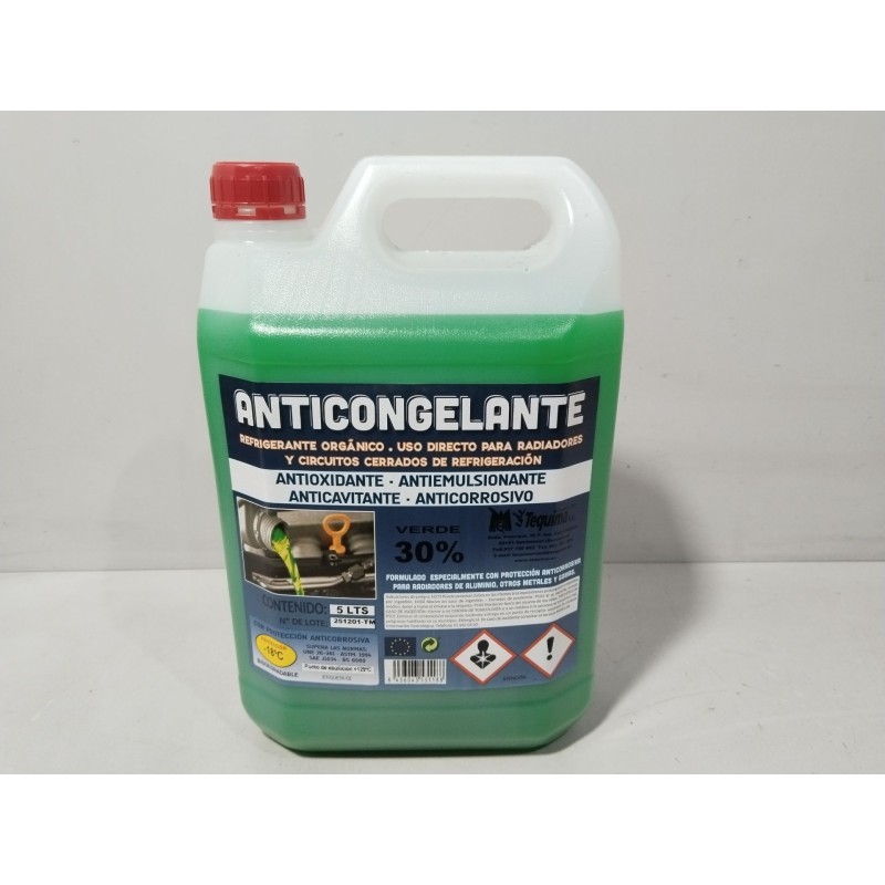 HERRAMIENTAS ANTICONGELANTE 5L 30% VERDE TEQUIMA VERDE 30% - imagen 1