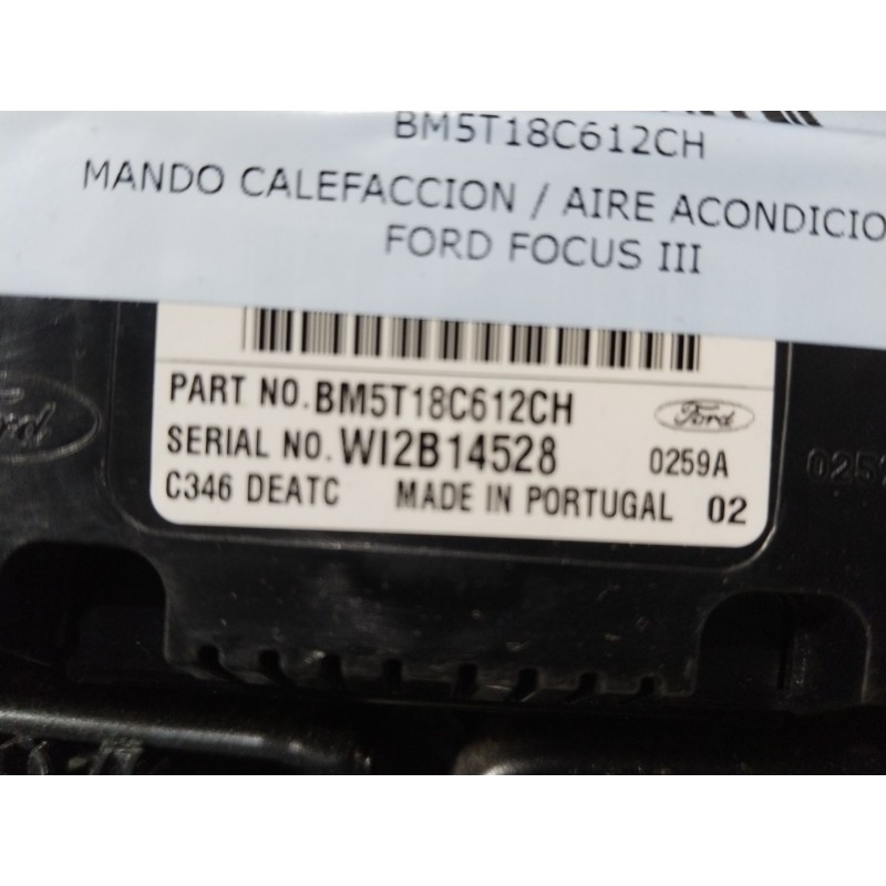 MANDO CALEFACCION / AIRE ACONDICIONADO BM5T18C612CH  - imagen 4