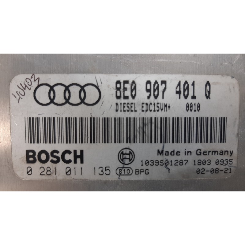 CENTRALITA MOTOR UCE 8E0907401Q  - imagen 3