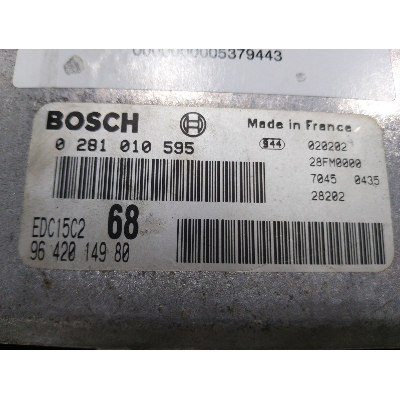 CENTRALITA MOTOR UCE 9642014980 0281010595  - imagen 3