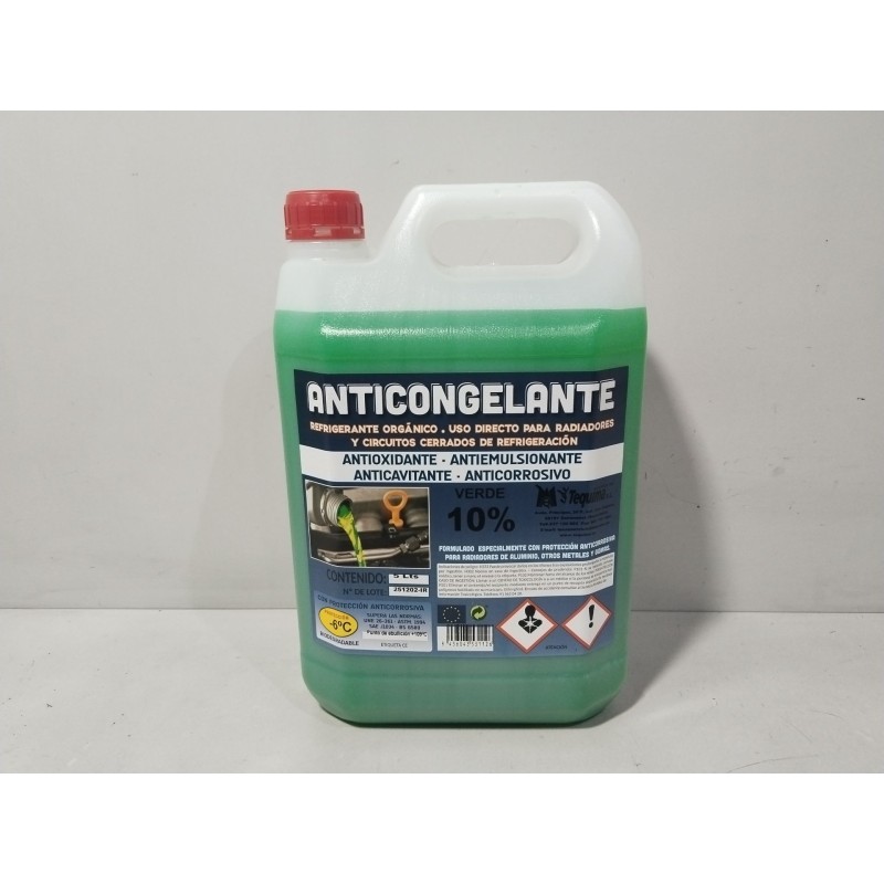 HERRAMIENTAS ANTICONGELANTE 5L 10% VERDE TEQUINA VERDE 10% - imagen 1