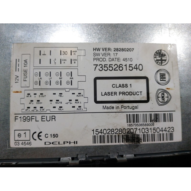 SISTEMA AUDIO / RADIO CD 7355261540 28280207  - imagen 2