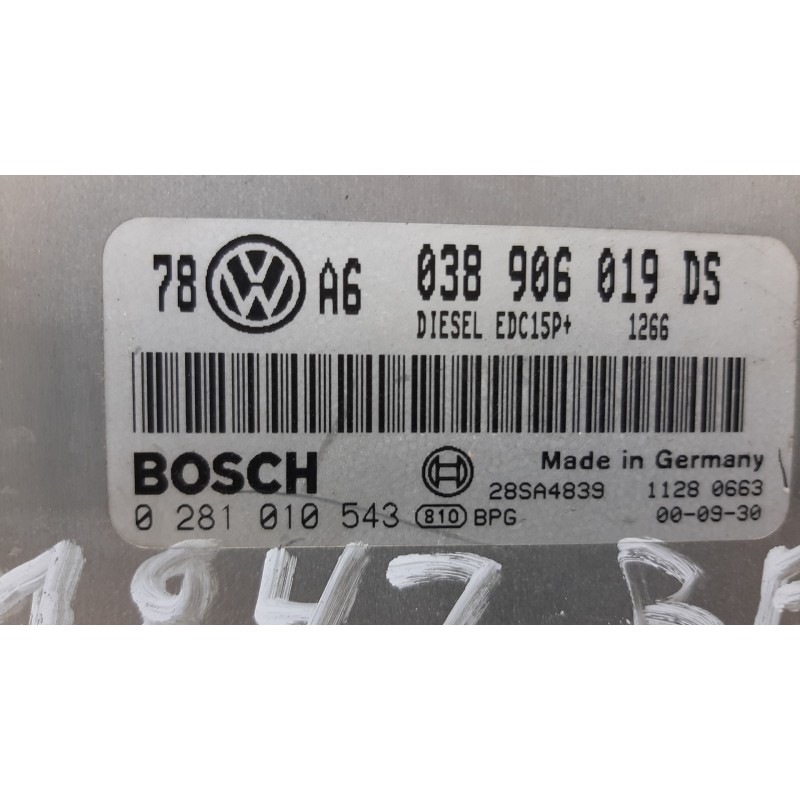 CENTRALITA MOTOR UCE 038906019DS 0281010543  - imagen 2
