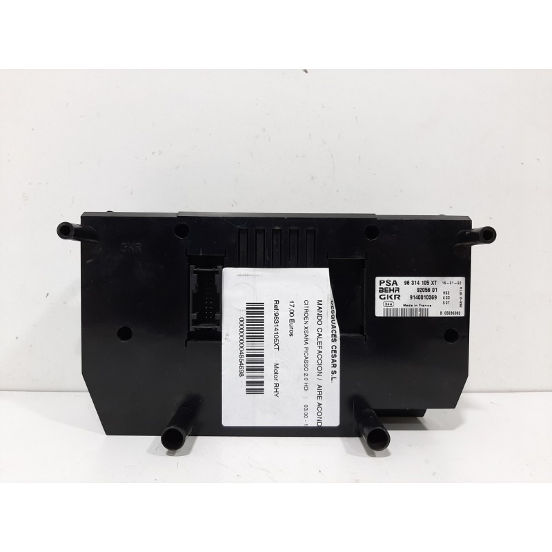 MANDO CALEFACCION / AIRE ACONDICIONADO 96314105XT  - imagen 3