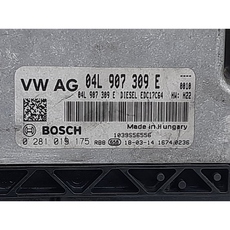 CENTRALITA MOTOR UCE 04L907309E 0281019175 EDC17C64 - imagen 2