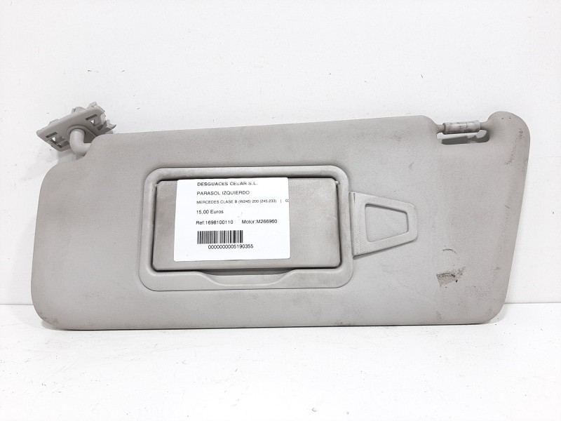 Recambio de parasol izquierdo para mercedes-benz clase b (w245) 200 (245.233) referencia OEM IAM 1698100110  