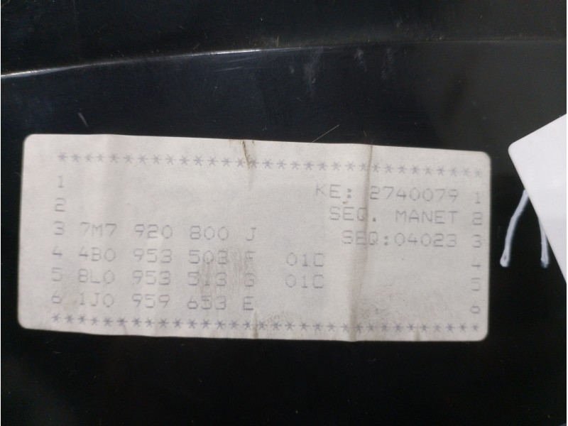 Recambio de cuadro instrumentos para seat alhambra (7v9) stella referencia OEM IAM 7M7920800J  