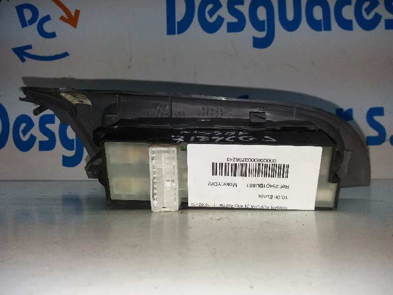 Recambio de mando elevalunas delantero izquierdo para nissan almera (n16/e) acenta referencia OEM IAM 25401BU861   Recambio de mando elevalunas delantero izquierdo para nissan almera (n16/e) acenta referencia OEM IAM 25401BU861