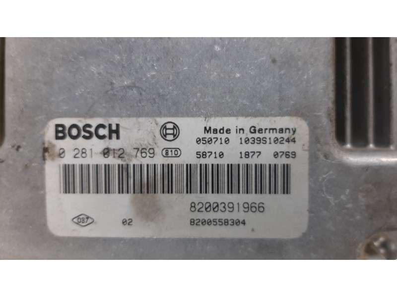Recambio de centralita motor uce para renault scenic ii confort expression referencia OEM IAM 0281012769 8200391966  Recambio de centralita motor uce para renault scenic ii confort expression referencia OEM IAM 0281012769 8200391966