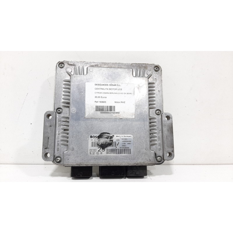 Recambio de centralita motor uce para citroën xsara berlina 2.0 hdi sx (80kw) referencia OEM IAM 9652183180  