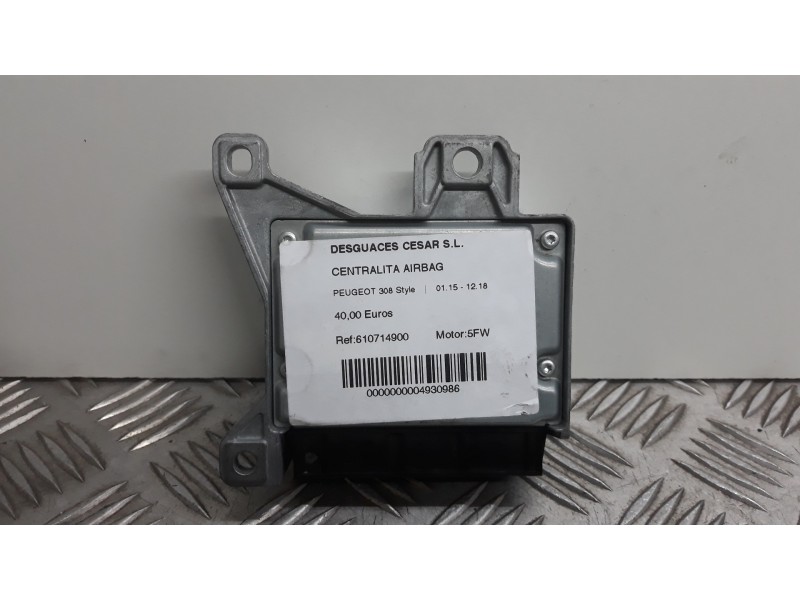 Recambio de centralita airbag para peugeot 308 style referencia OEM IAM 610714900  