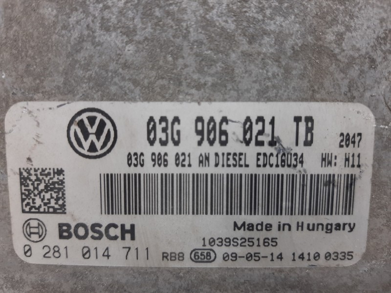 Recambio de centralita motor uce para skoda octavia berlina (1z3) collection referencia OEM IAM 03G906021TB 0281014711 