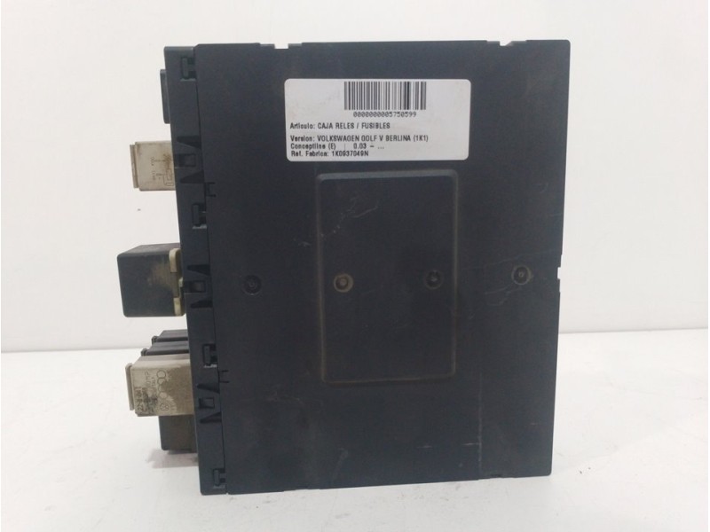 Recambio de caja reles / fusibles para volkswagen golf v berlina (1k1) conceptline (e) referencia OEM IAM 1K0937049N  