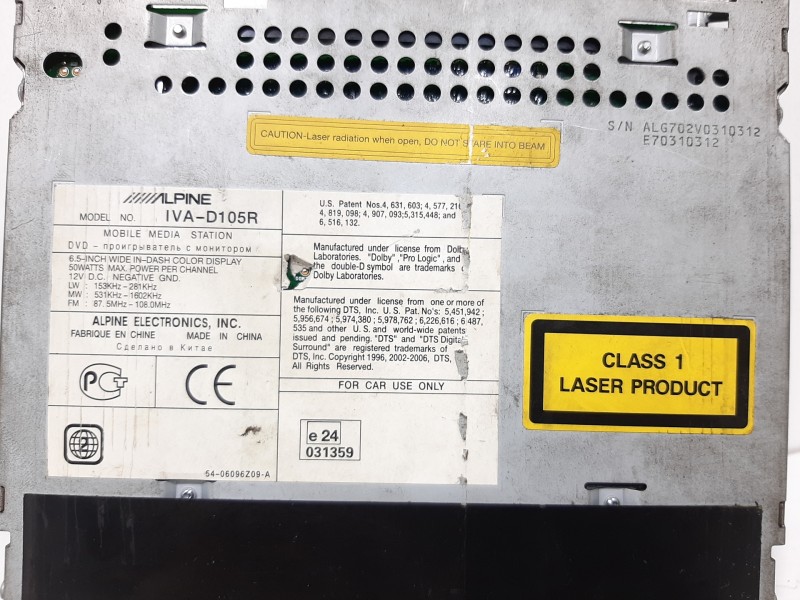 Recambio de sistema audio / radio cd para ssangyong actyon 200 xdi referencia OEM IAM 031359  