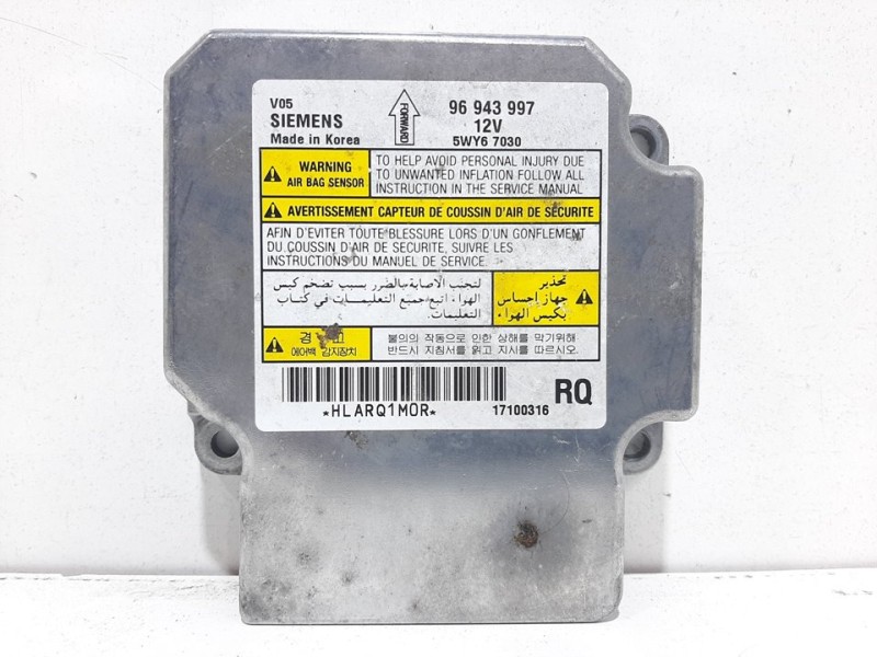 Recambio de centralita airbag para chevrolet epica lt referencia OEM IAM 96943997  
