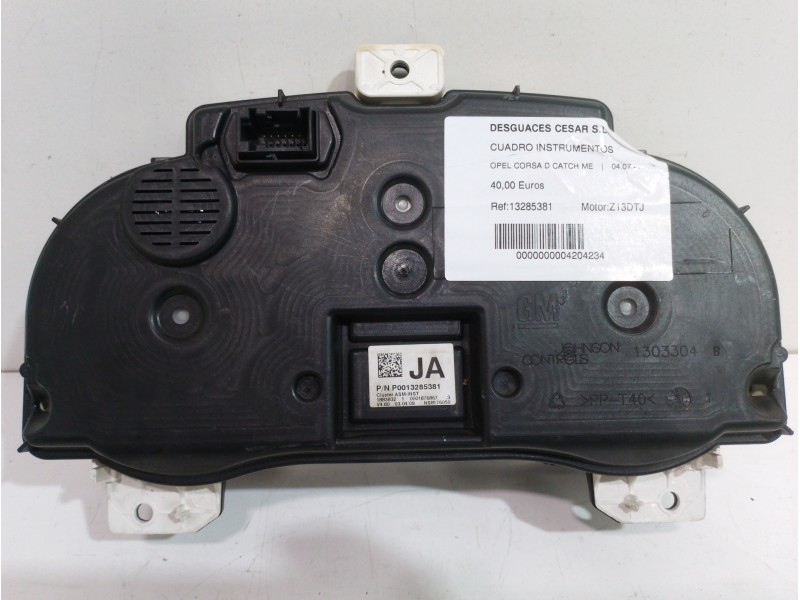 Recambio de cuadro instrumentos para opel corsa d catch me referencia OEM IAM 13285381JA A28120245 
