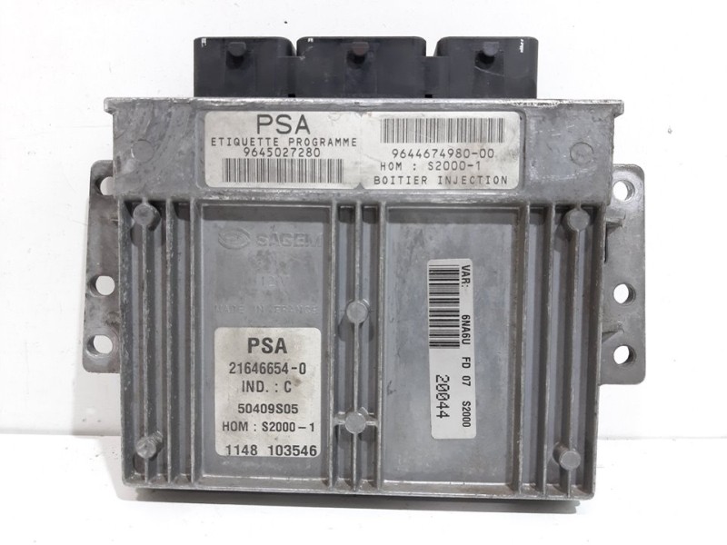 Recambio de centralita motor uce para citroën xsara picasso 1.8 16v referencia OEM IAM 9645027280  
