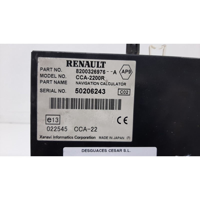 SISTEMA NAVEGACION GPS 8200326976A  - imagen 4