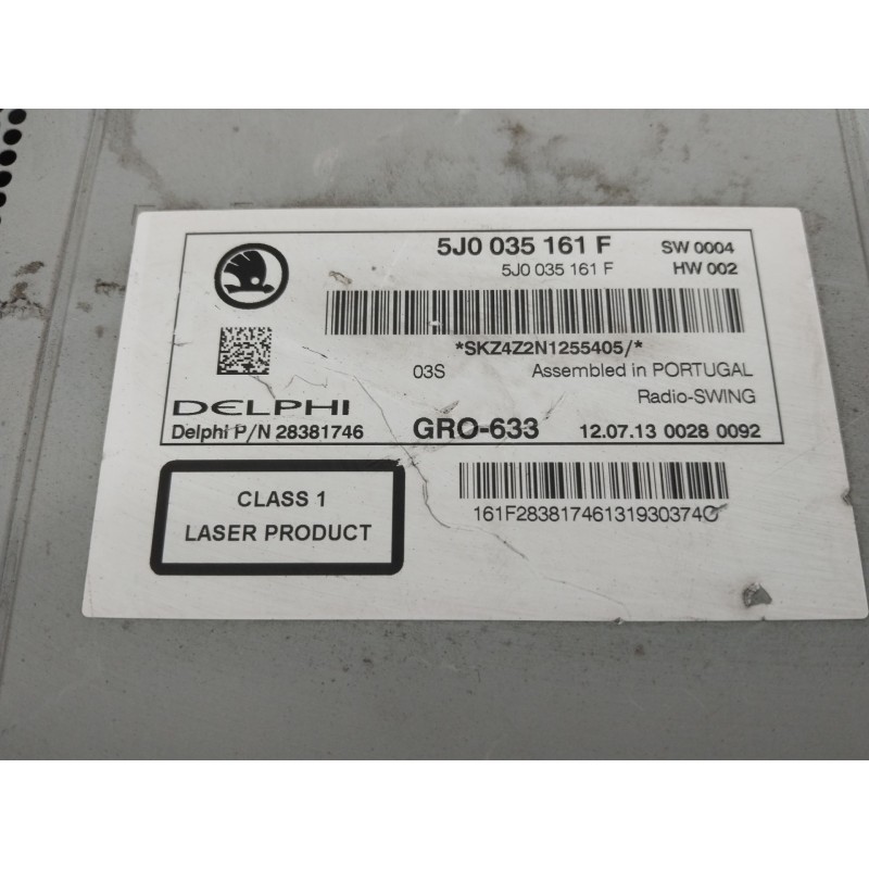 SISTEMA AUDIO / RADIO CD 5J0035161  - imagen 2