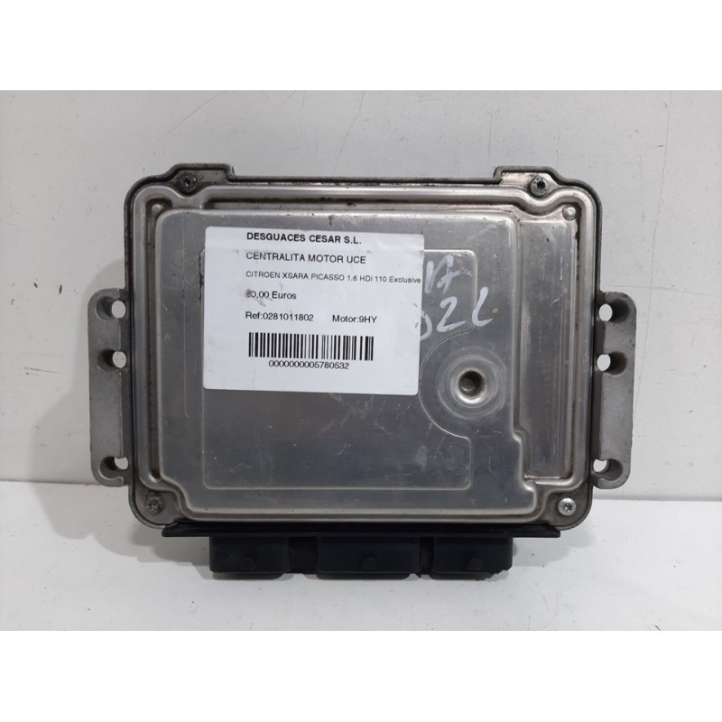 Recambio de centralita motor uce para citroën xsara picasso 1.6 hdi 110 exclusive referencia OEM IAM 0281011802  