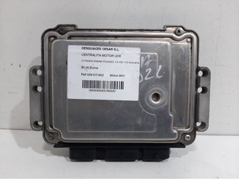 Recambio de centralita motor uce para citroën xsara picasso 1.6 hdi 110 exclusive referencia OEM IAM 0281011802  