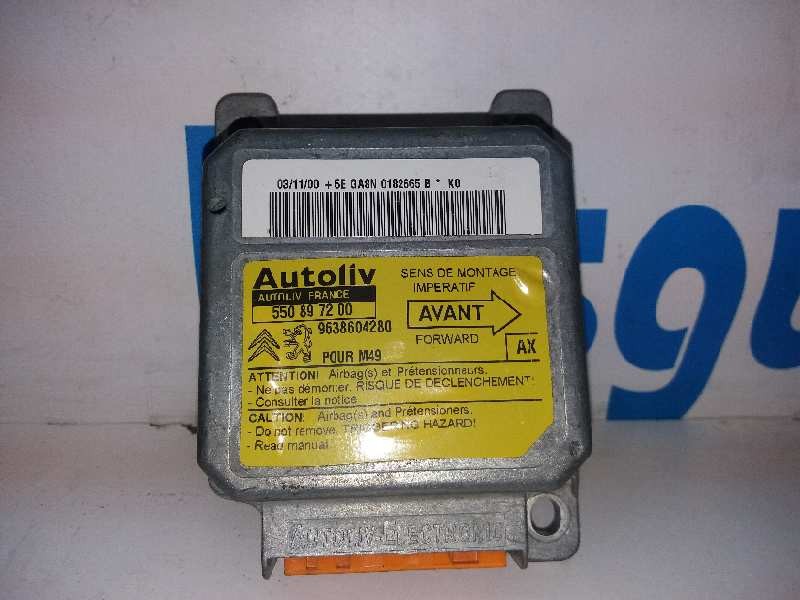 Recambio de centralita airbag para peugeot partner (s1) break referencia OEM IAM 550897200 9638604280  Recambio de centralita airbag para peugeot partner (s1) break referencia OEM IAM 550897200 9638604280