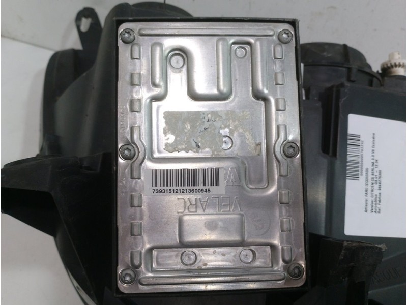 Recambio de faro izquierdo para citroën c5 berlina 3.0 v6 exclusive automático referencia OEM IAM 9644275380  