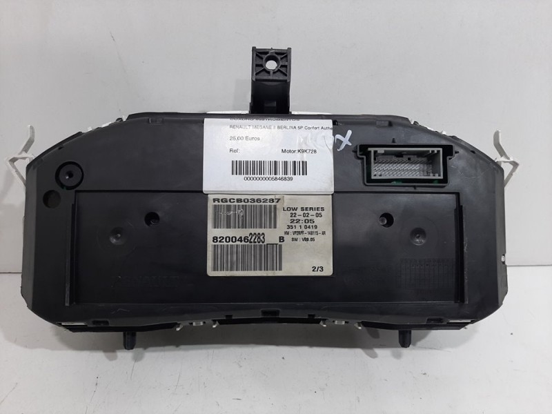 Recambio de cuadro instrumentos para renault megane ii berlina 5p confort authentique referencia OEM IAM   